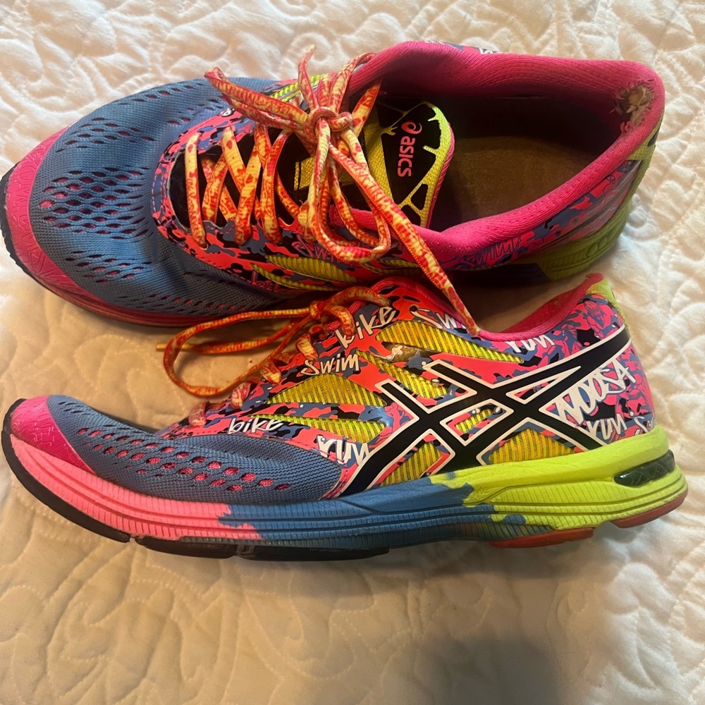 Asics Women's Vibrant Athletic Shoes - Pink, Blue, Yellow